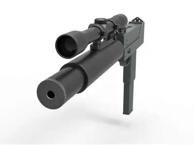 Submachine gun MAC-10 from the movie Escape from New York 1981 3D model