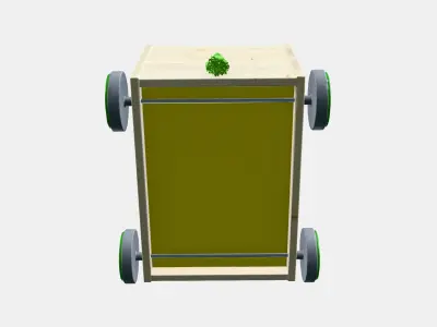 FLISAT Toy storage with wheels Low-poly 3D model