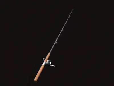 Fishing Rod V08 Low-poly 3D model