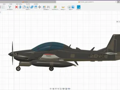 A-29 Super Tucano Low-poly 3D model
