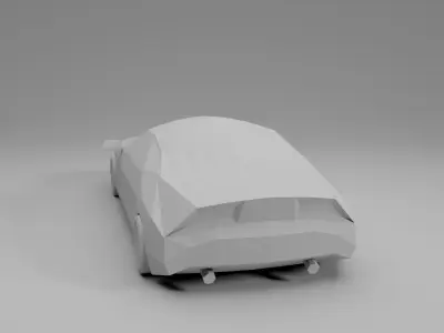 Low Poly Coupe sports car Free low-poly 3D model