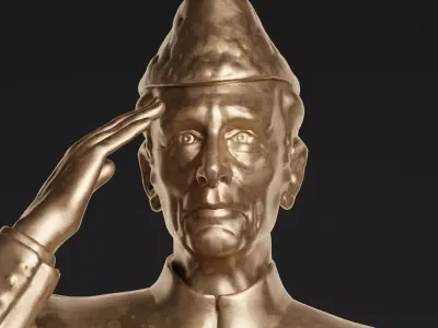 Quaid E Azam Muhammad Ali Jinnah Bronze Sculpture 3D model