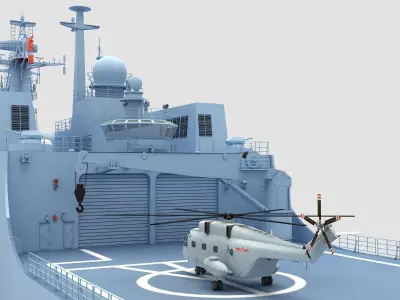 Chinese Navy Type 071 3D model