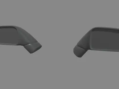 Car Mirror Chevrolet Corvette ZR1 2019 Low-poly 3D model