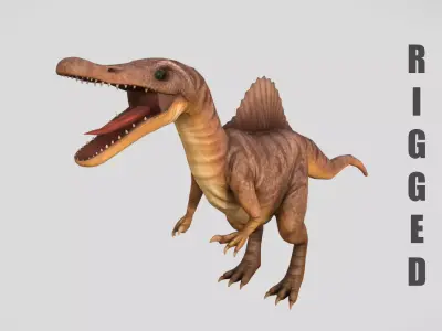 Rigged Spinosaurus Character 3D model