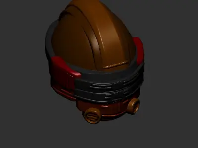 helmet high poly sculpt 3d printable ver 7 3D model 3D model
