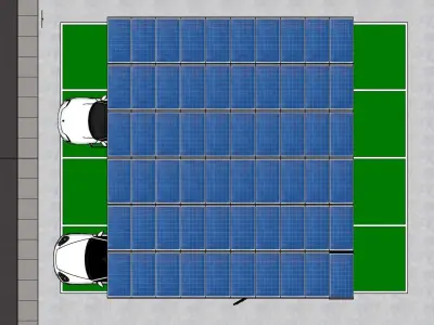 Container  EV Charger Station with Solar rooftop and Coffee shop 3D model