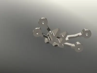 GE Jet Engine Bracket Free 3D model