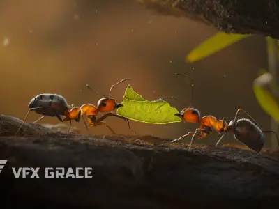 Carpenter Ant Animation VFX Grace 3D model