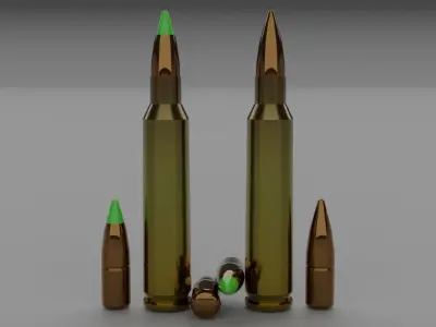 556x45 203 ammo Low-poly 3D model