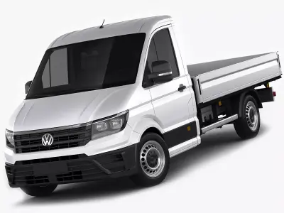 VW Crafter 2017 single cab pickup 3D model