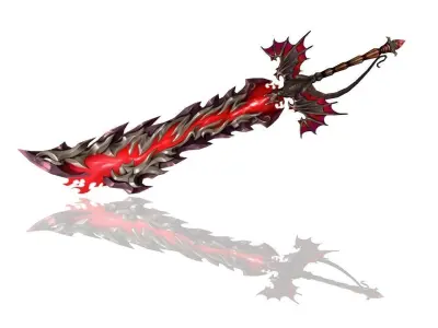 Dragon Breath Big Sword Low-poly 3D model