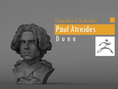 Timothee Chalamet - Paul Atreides - Dune 3D print model