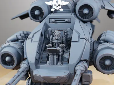 Scavenger Gunship 3D print model