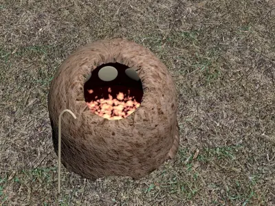 stone oven tandoor 3D model