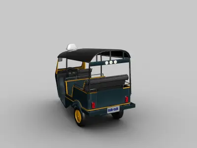 Tuk tuk Lowpoly Low-poly 3D model