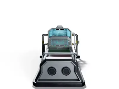 Sci-Fi Cryo Pod Chamber Low-poly 3D model
