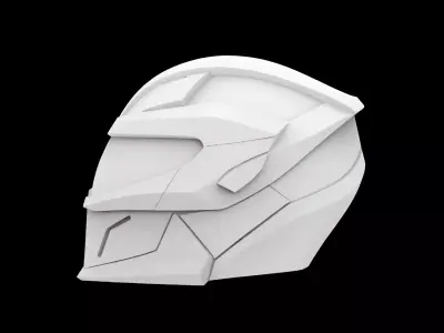 Futuristic Helmet 3D print model purchase