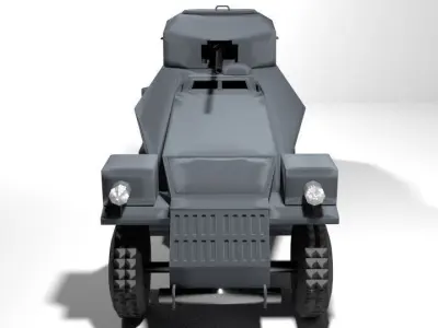 Armoured Car - Schwerer Panzerspahwagen 3D model