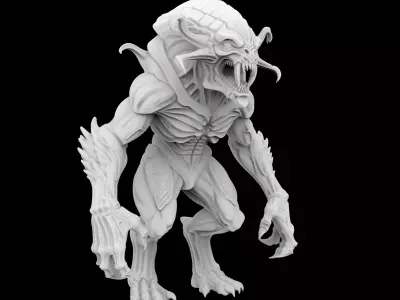 Alien Demon Creature 3D Print Model 3D print model purchase