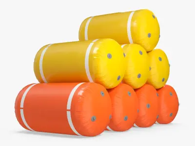 Floating Inflatable Marker Buoy for Water Sport Line Set 3D model