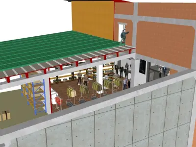 Negozio tipo Barberino Designer Outlet Free 3D model