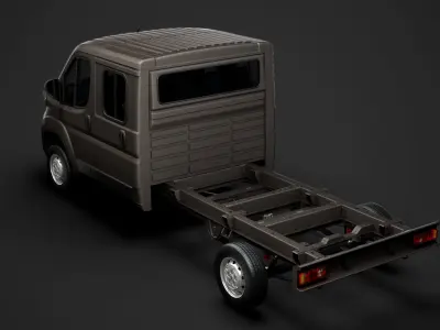 Peugeot Manager Chassis Truck Crew Cab 4035WB 2020 3D model