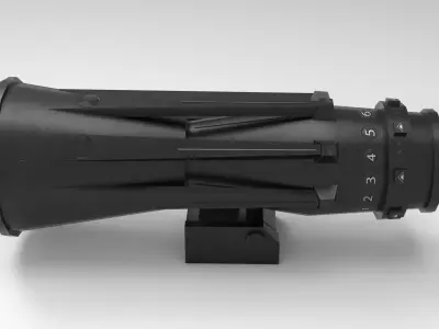 Scifi Low Poly Scope Low-poly 3D model
