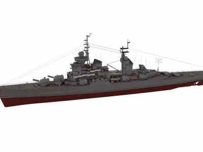 Sverdlov-class cruiser Low-poly 3D model