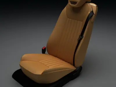 Mercedes SL 09 car seat 3D model