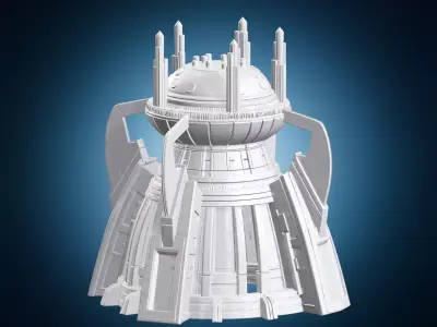 Futuristic Tower Temple 3D print model