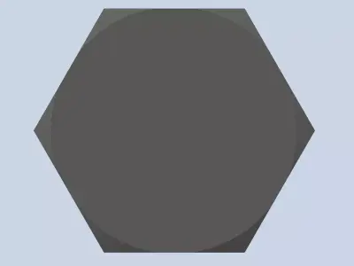 Bolt Partial Thread Hexagonal Head M24x150mm 3D model