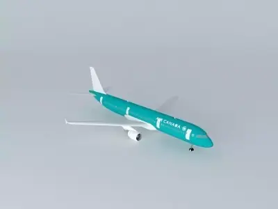 MaoriContinental Airbus A321 Free 3D model