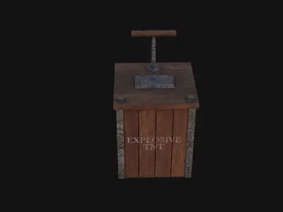 Dynamite Detonator Low-poly 3D model
