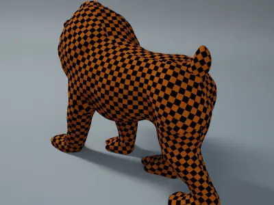 Mandrill baboon 3D model