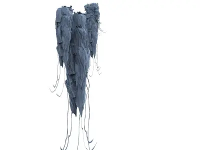 floating Asian mountain 2 3D model