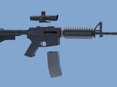Assault rifle 3D model