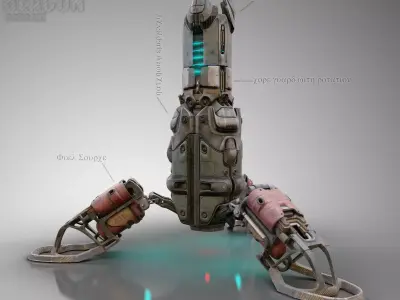 sci fi Beacon - Cyberpunk design 3D model