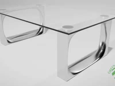 Modern Glass Table 02 Free 3D model