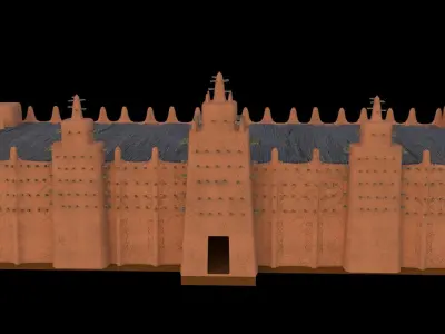 Clay building 3D model