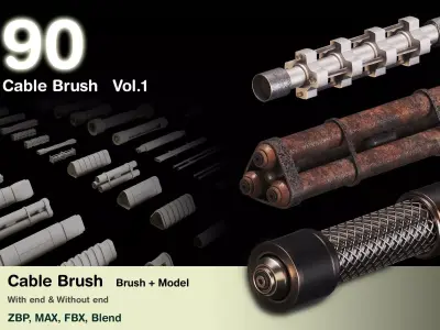 90 Cable Imm Brush Vol 1  3D model
