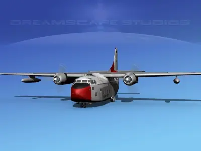 Fairchild C-123B Provider USAF 4 3D model