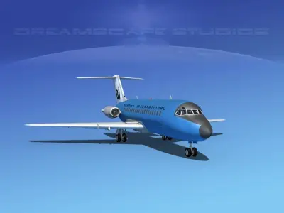 Douglas DC-9-15 Braniff 1 3D model