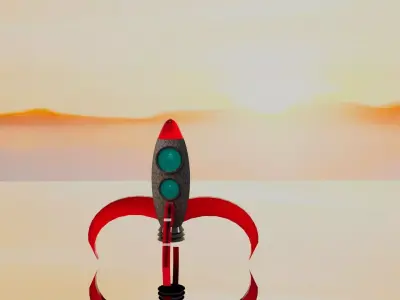 Advance Rocket Low Poly Sci-Fi Spaceship 3D Model Free low-poly 3D model