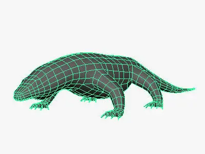 Low Poly Komodo Dragon Low-poly 3D model
