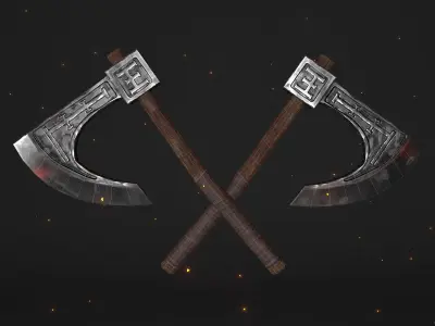 Cult One-Handed Waraxe Low-poly 3D model