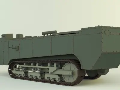 Saint Chamond tank 3D model