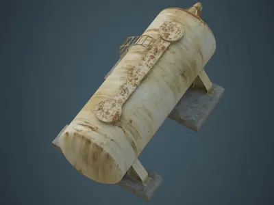 Industrial Gas Tank 5B Low-poly 3D model