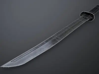 Tanto Low-poly 3D model