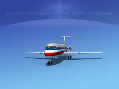 Douglas DC-9-30 American Airlines 3D model